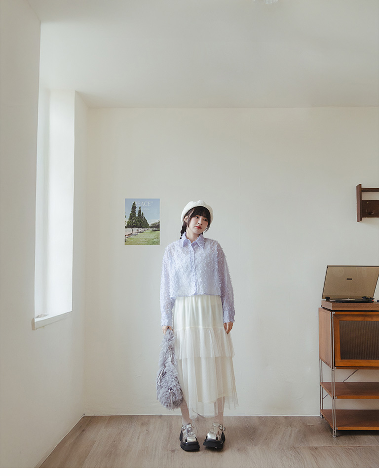 フェザーシアークロップドシャツ 3色展開