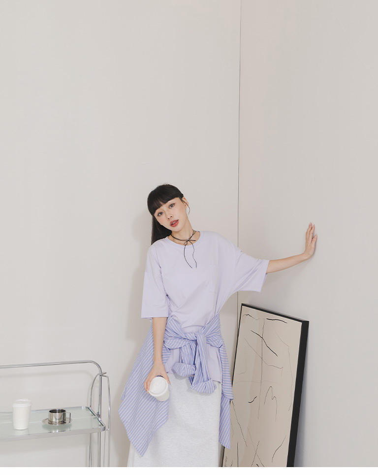 パターンストライプワイドシャツ