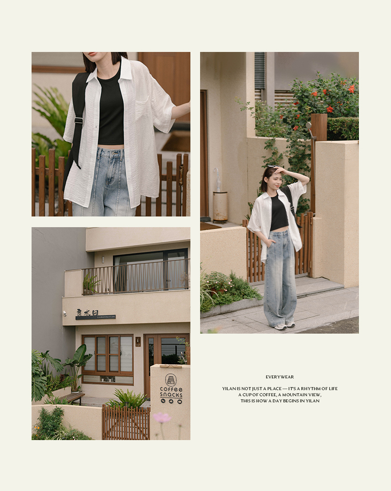シワ加工半袖シアーシャツ 2色展開