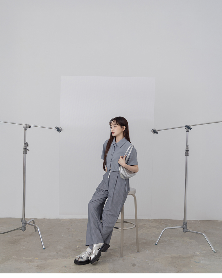 サイドドロストクロップドシャツ 3色展開