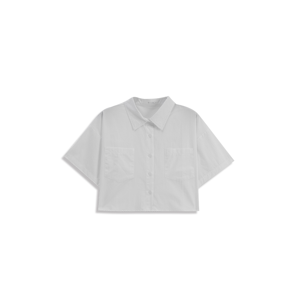 ダブルポケットクロップドシャツ 2色展開