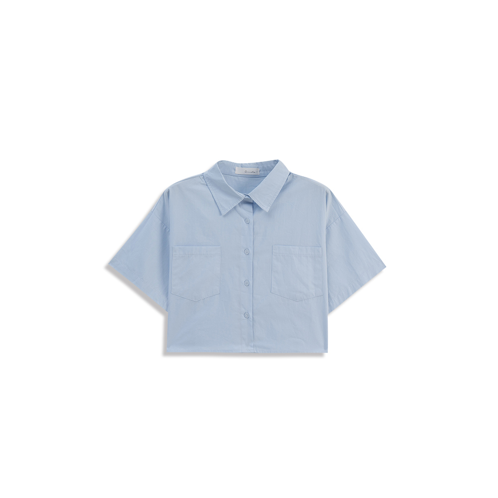 ダブルポケットクロップドシャツ 2色展開