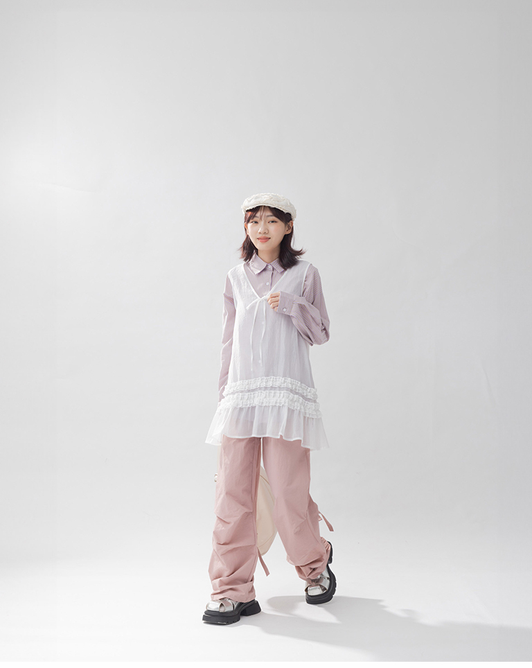 ストライプオーバーサイズシャツ