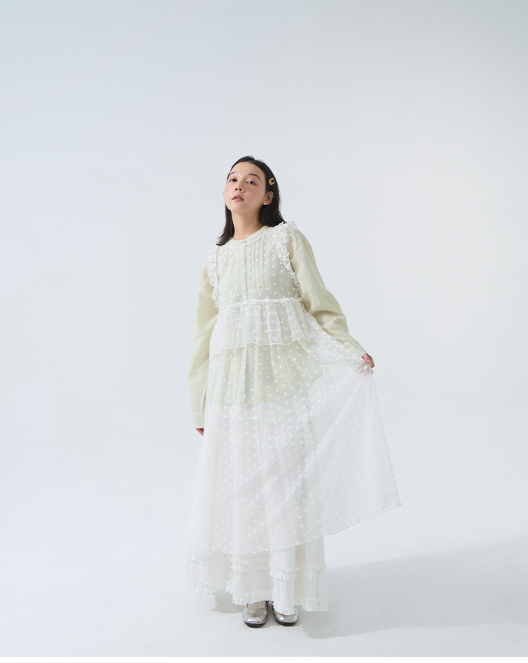 クルーネックシアーシャツ2色展開