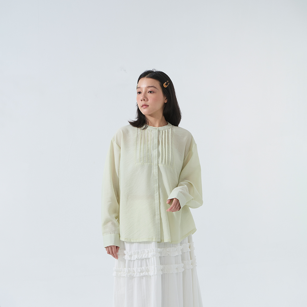 クルーネックシアーシャツ2色展開