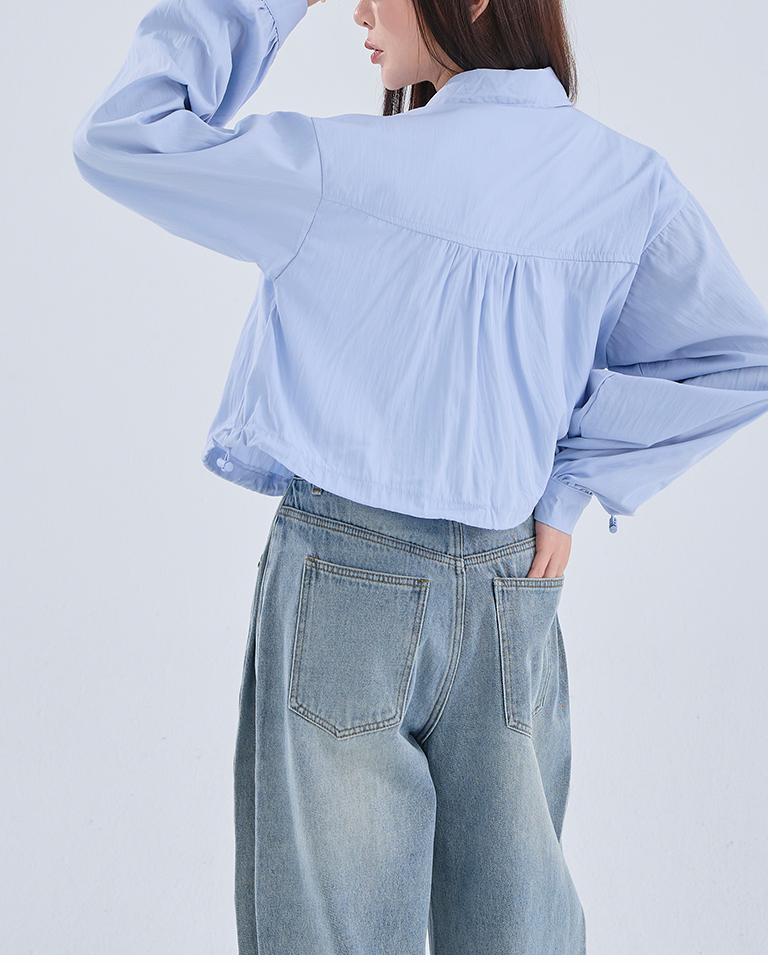 ドローストリングショートシャツ 2色展開