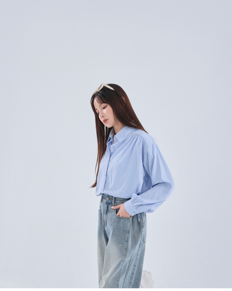 ドローストリングショートシャツ 2色展開