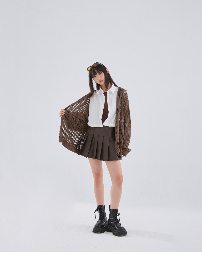 ドローストリングショートシャツ 2色展開