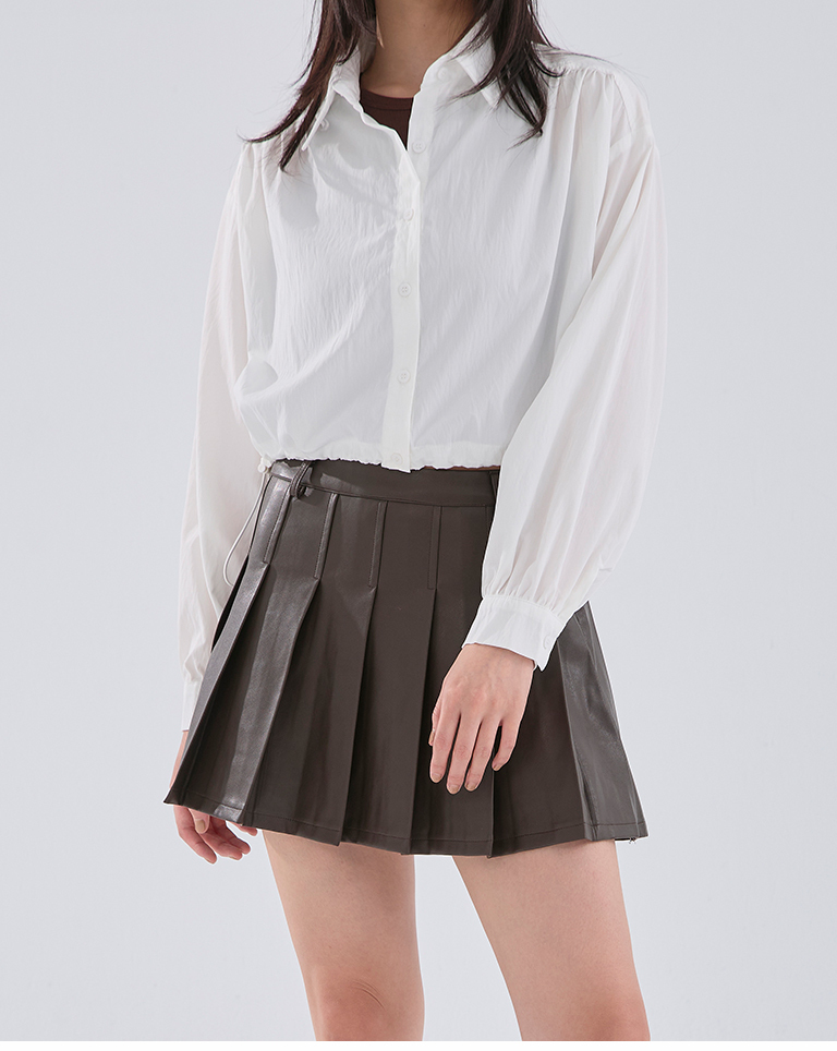 ドローストリングショートシャツ 2色展開