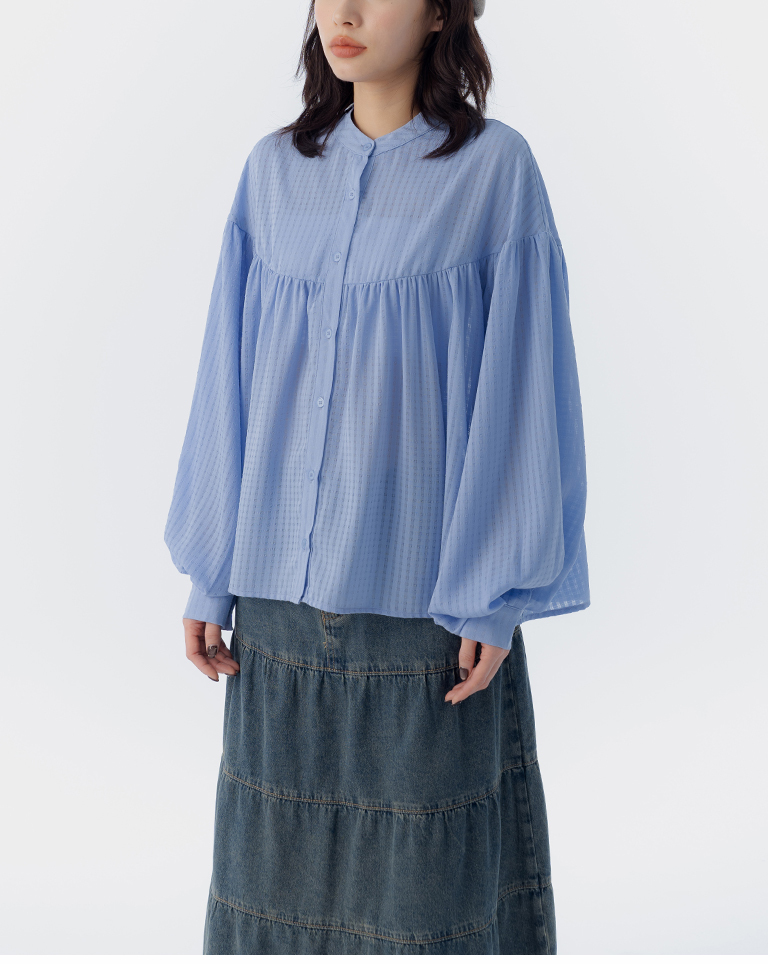 ミニチェック柄シャツ 2色展開