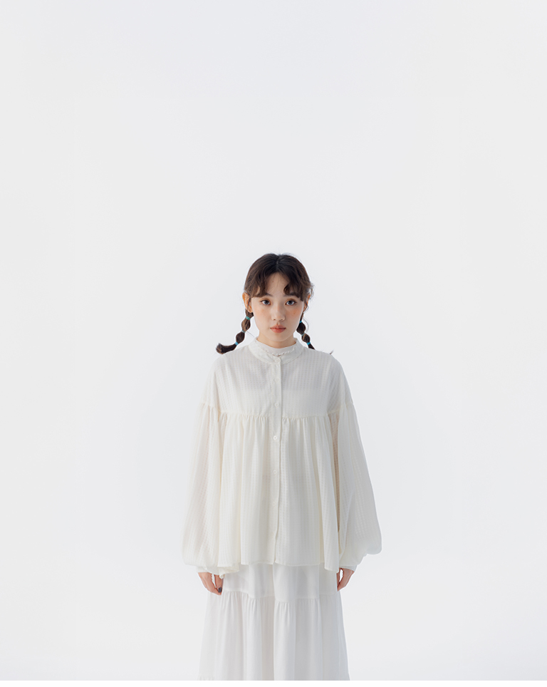 ミニチェック柄シャツ 2色展開