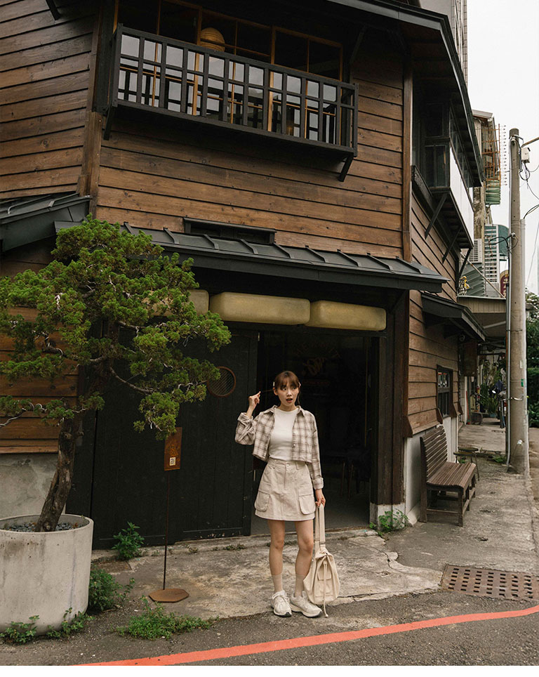 チェッククロップドシャツ