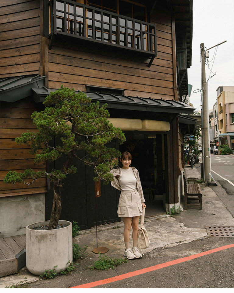 チェッククロップドシャツ