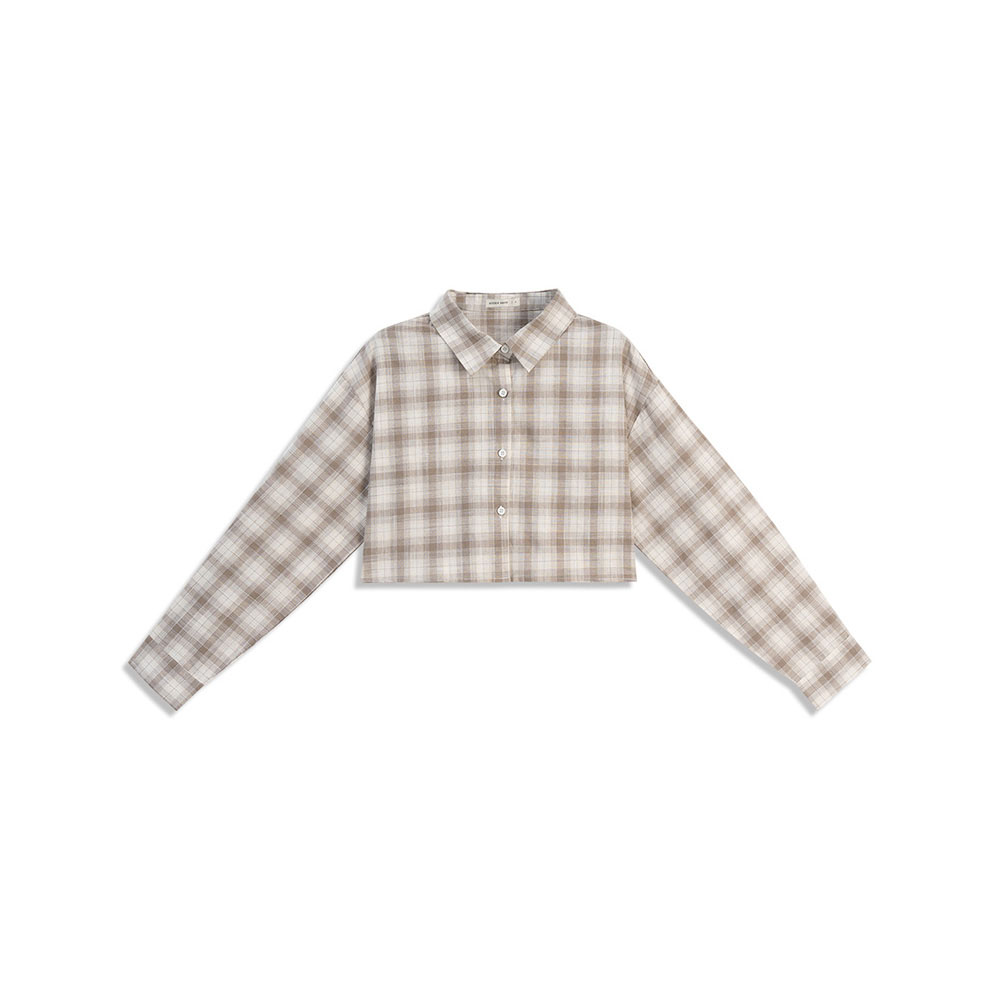 チェッククロップドシャツ