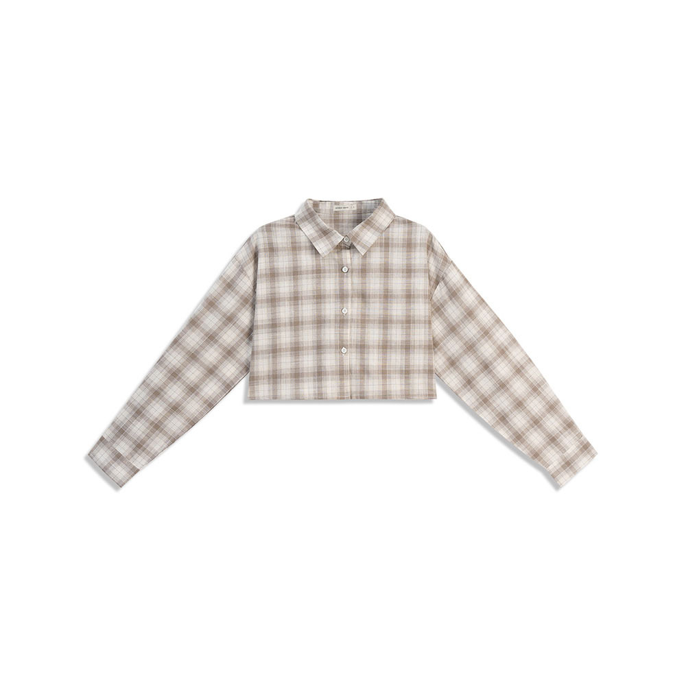 チェッククロップドシャツ
