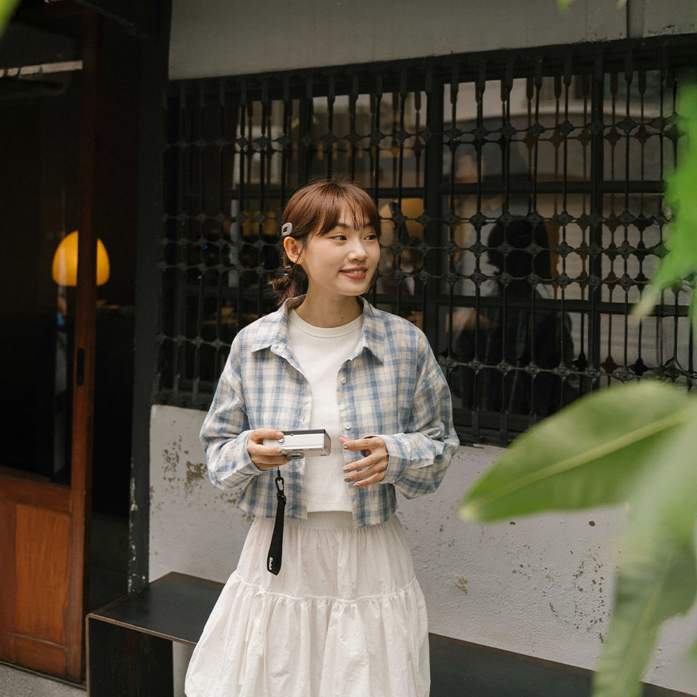 チェッククロップドシャツ