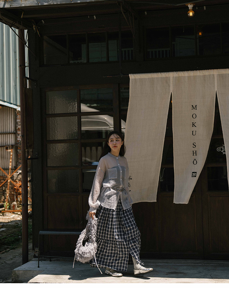 シアーダブルポケットバンドカラーシャツ 3色展開