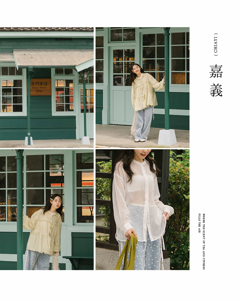 シアーダブルポケットバンドカラーシャツ 3色展開