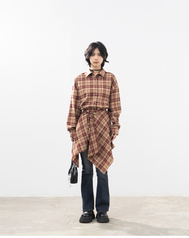 レトロチェックセパレートシャツ 2色展開