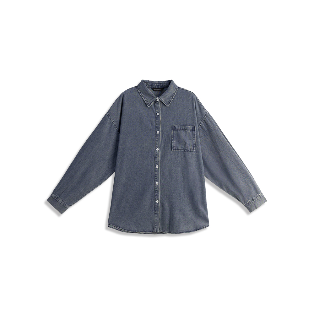 ウォッシュドコットデニムシャツ 2色展開