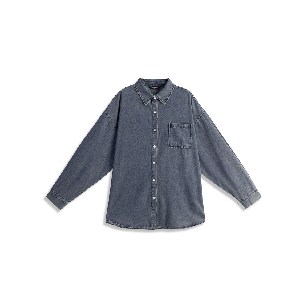 ウォッシュドコットデニムシャツ 2色展開