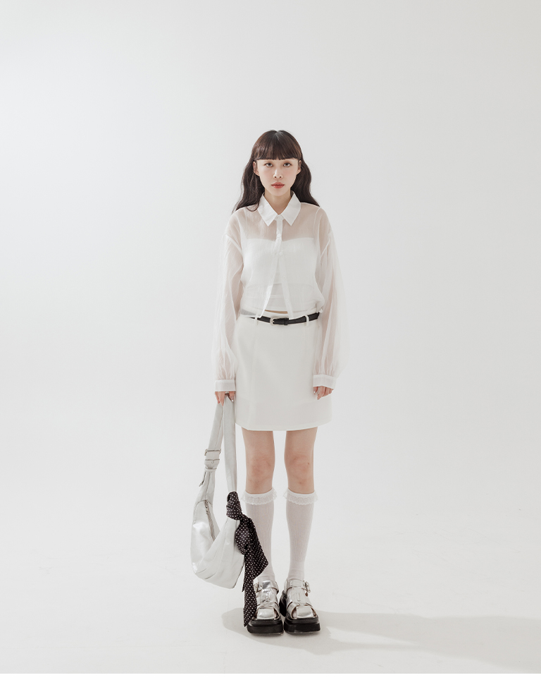 シアーショートシャツ 3色展開