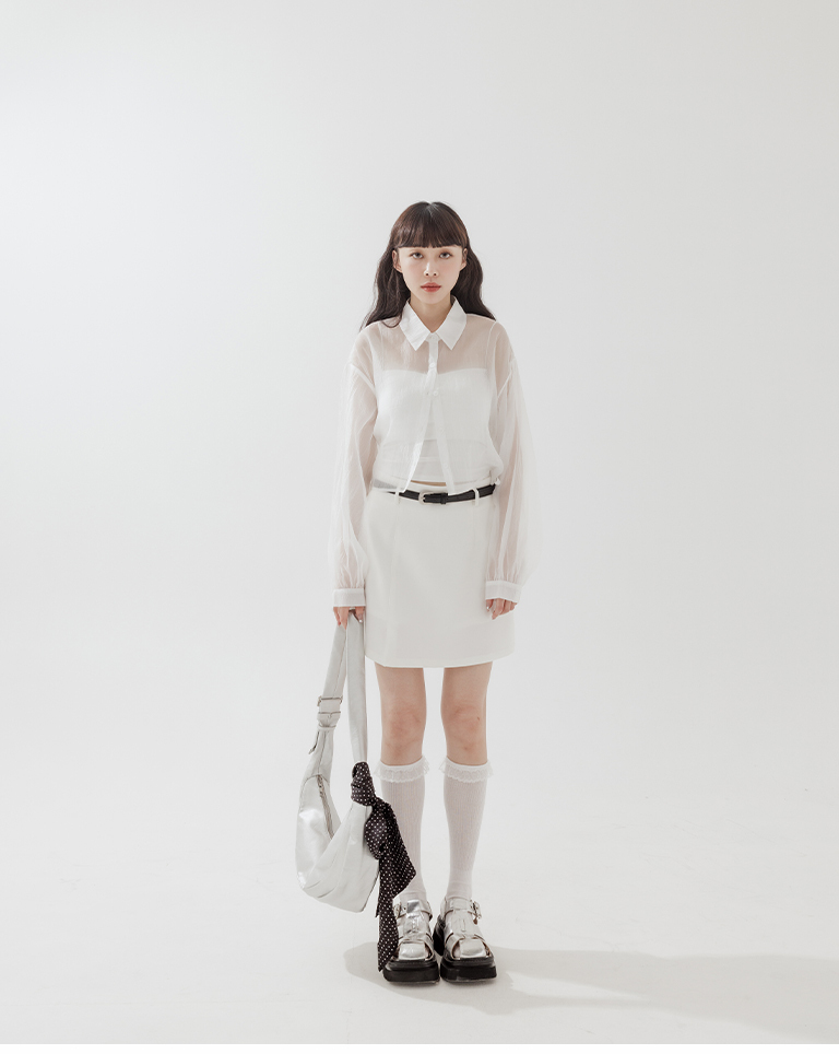 シアーショートシャツ 3色展開