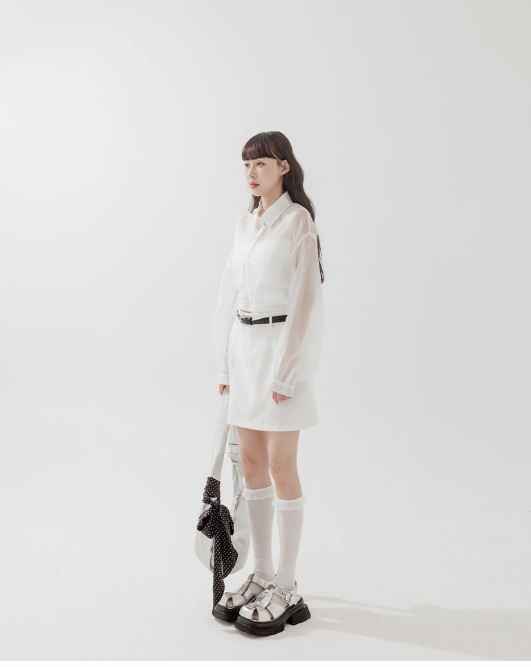 シアーショートシャツ 3色展開