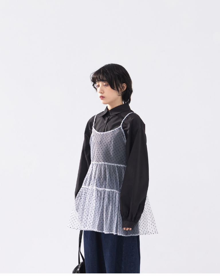 バックドロストクロップドシャツ 3色展開