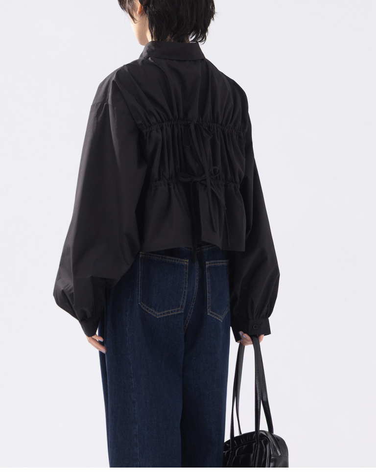 バックドロストクロップドシャツ 3色展開