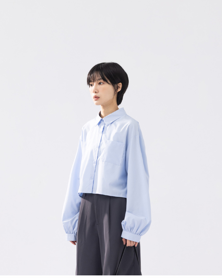 バックドロストクロップドシャツ 3色展開