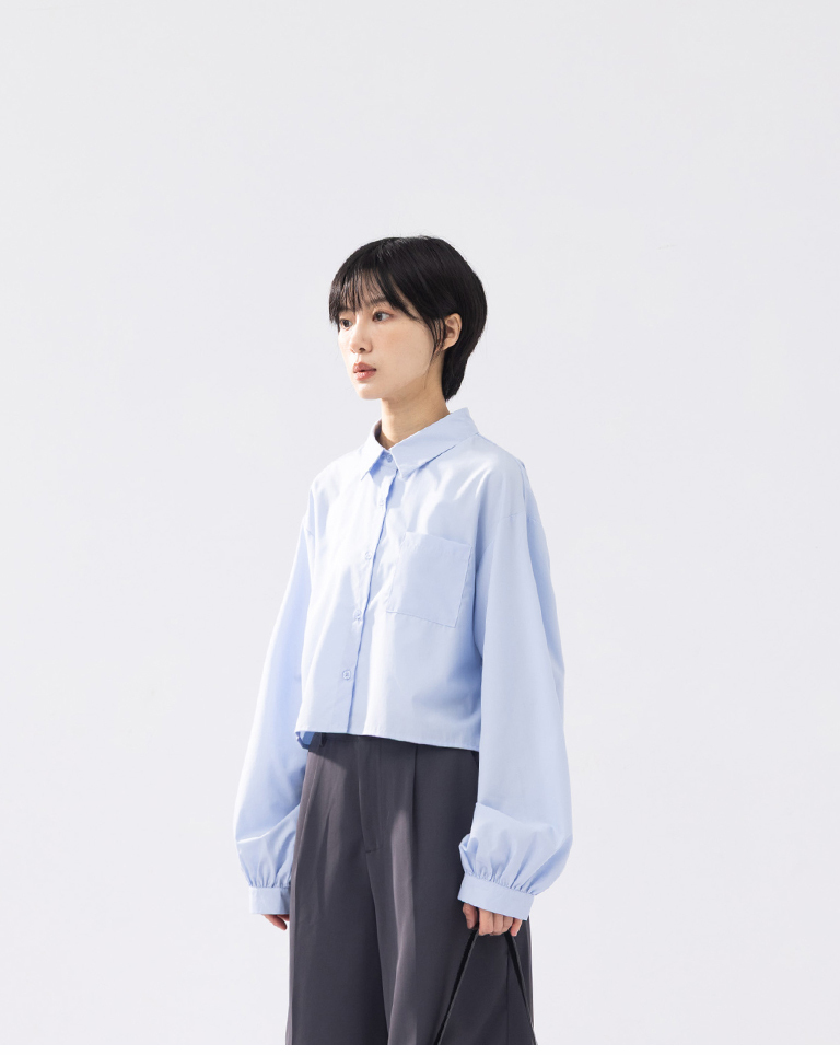 バックドロストクロップドシャツ 3色展開