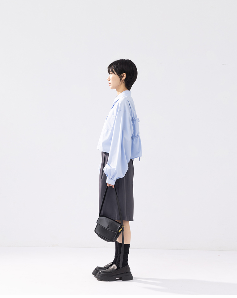 バックドロストクロップドシャツ 3色展開