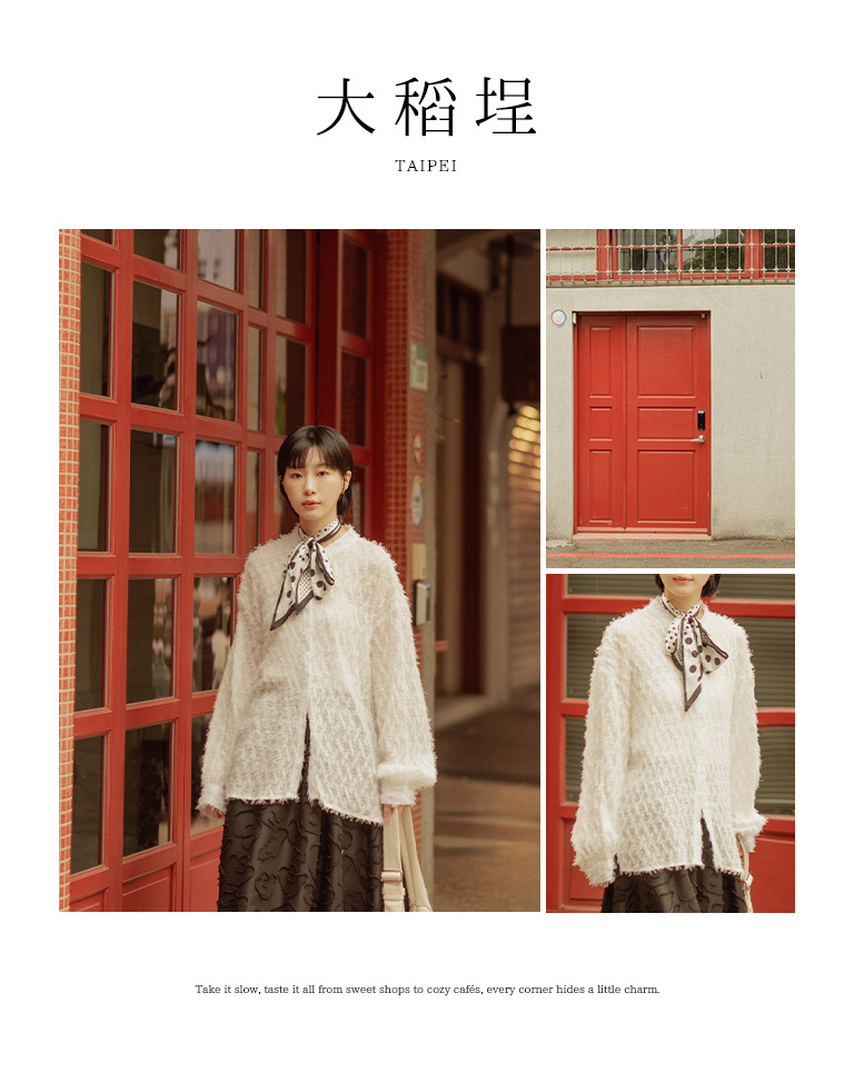 春1未收到---フェザーラウンドネックシアーシャツ 3色展開