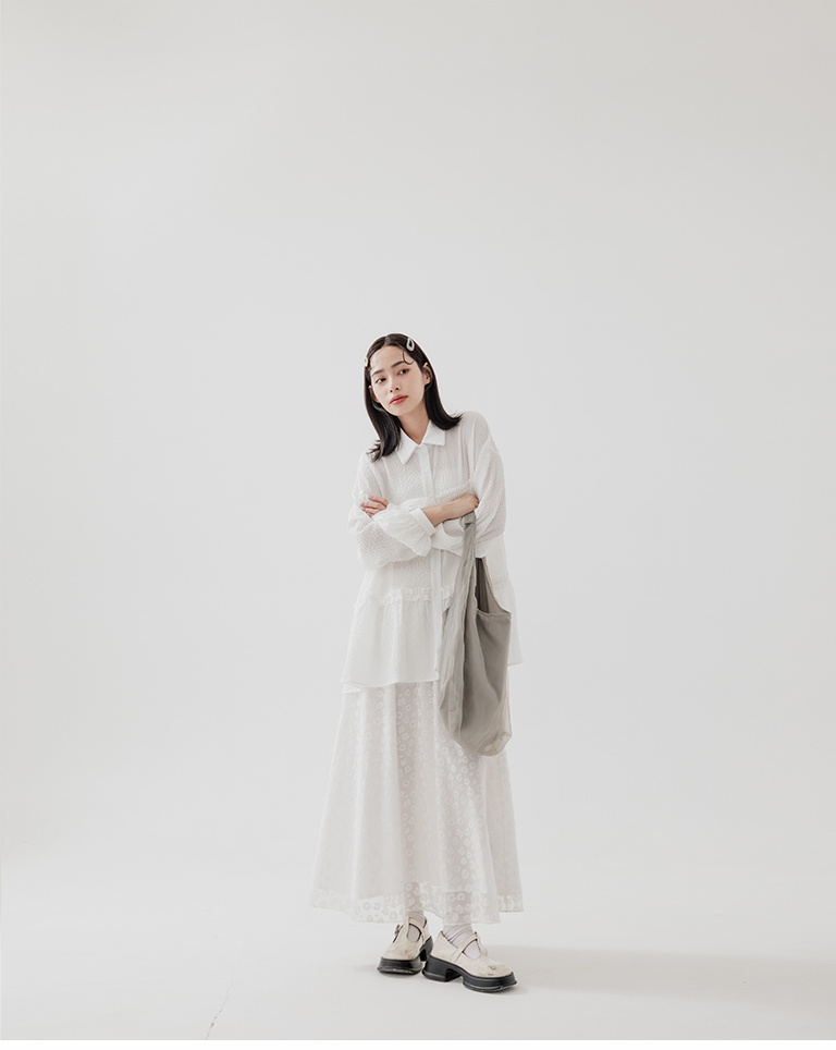 フリルフレアワイドシャツ 3色展開