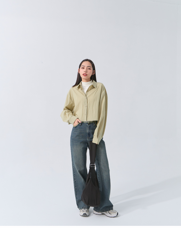 バックタックショートシャツ 4色展開