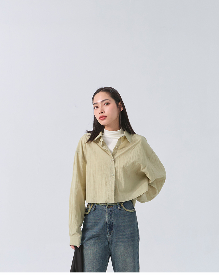 バックタックショートシャツ 4色展開