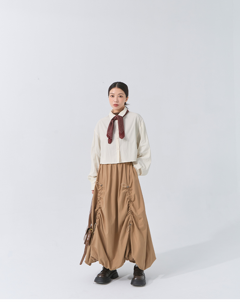 バックタックショートシャツ 4色展開