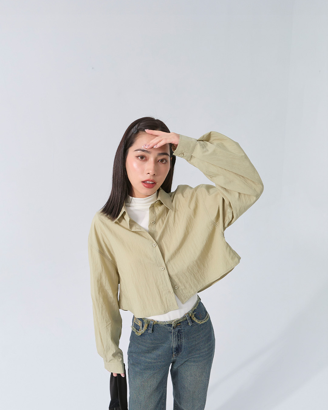 バックタックショートシャツ 4色展開