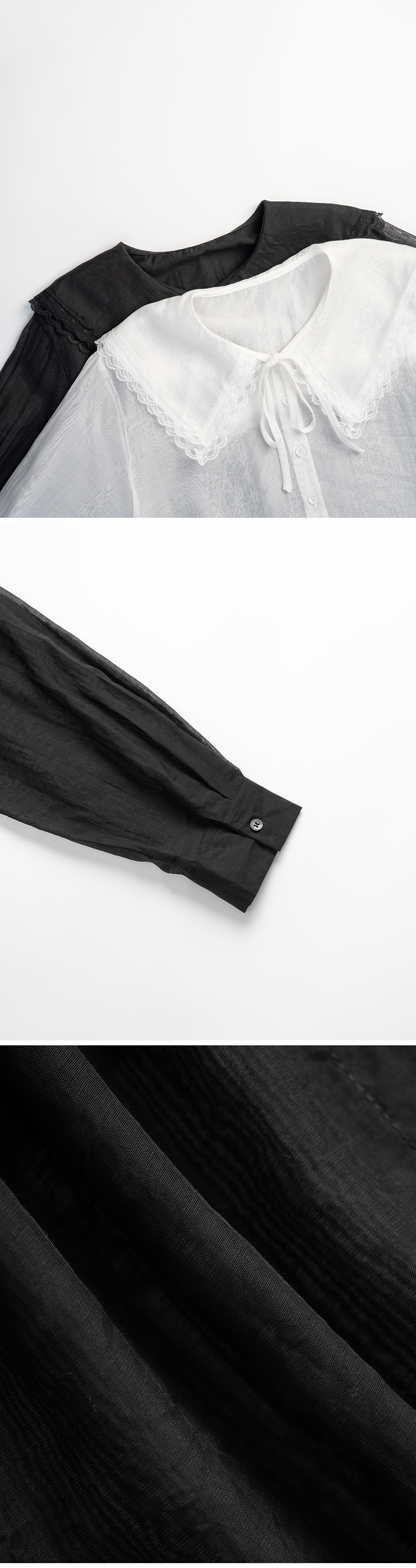 レースカラーショートシャツ 2色展開