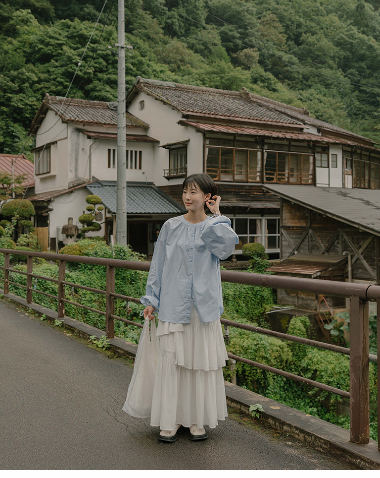 パフスリーブシャツ  3色展開