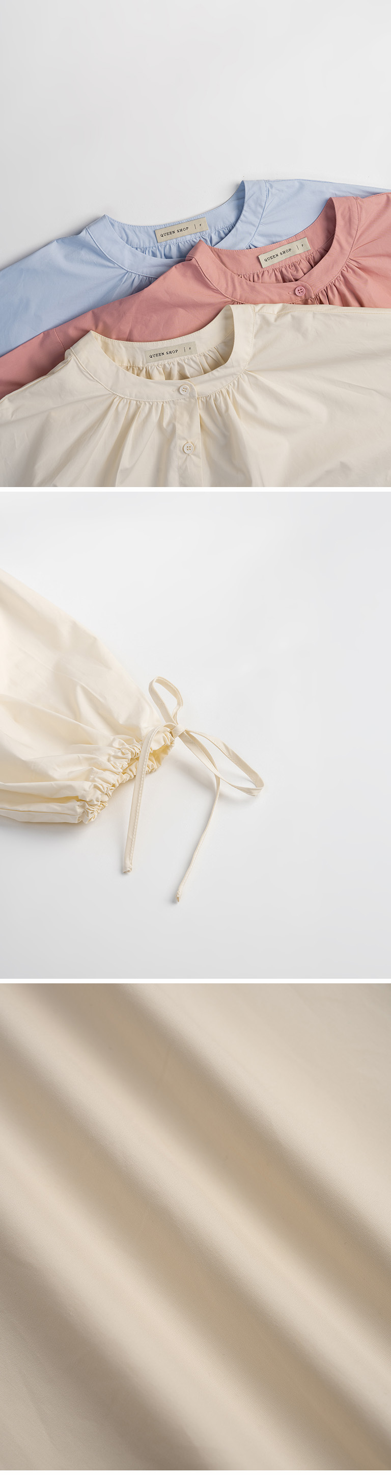 パフスリーブシャツ  3色展開