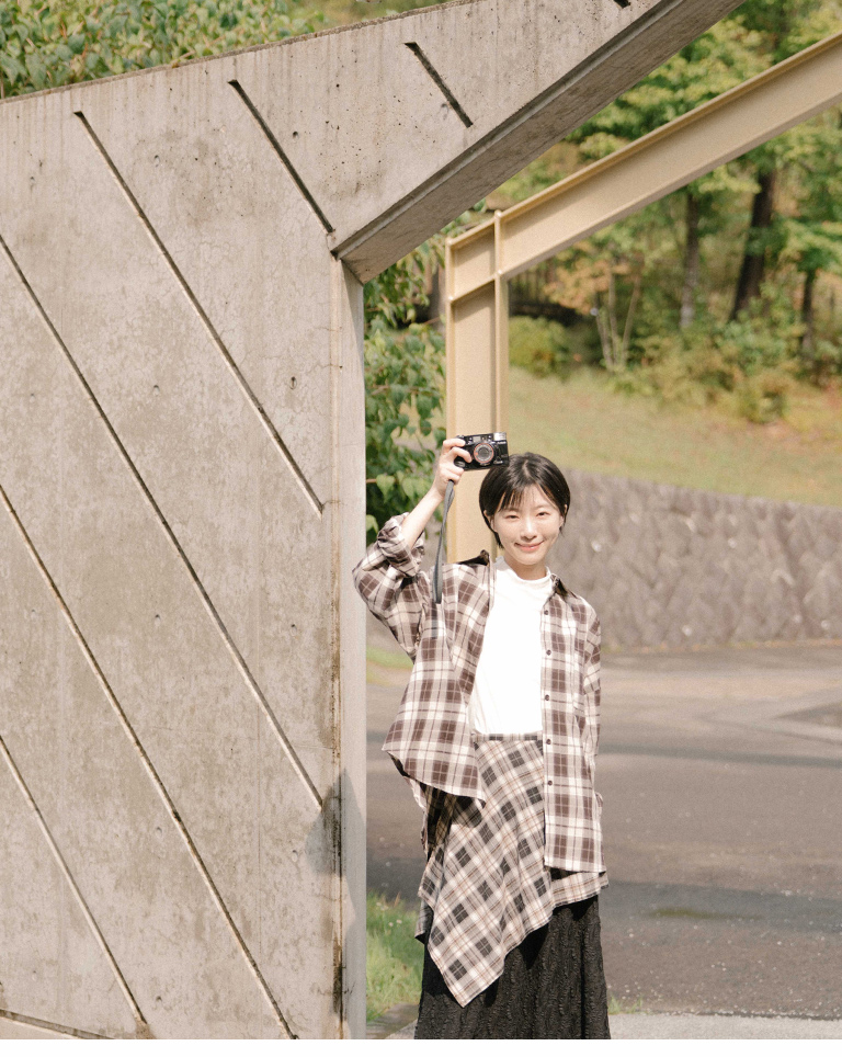 チェックデザイン長袖シャツ 2色展開