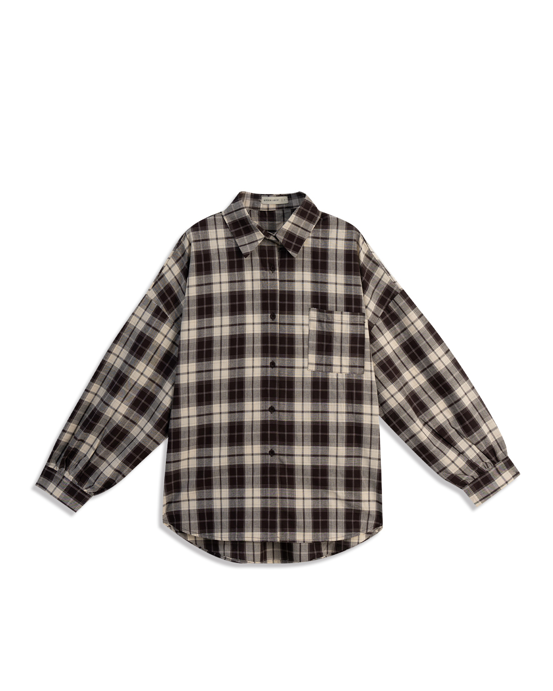 チェックデザイン長袖シャツ 2色展開