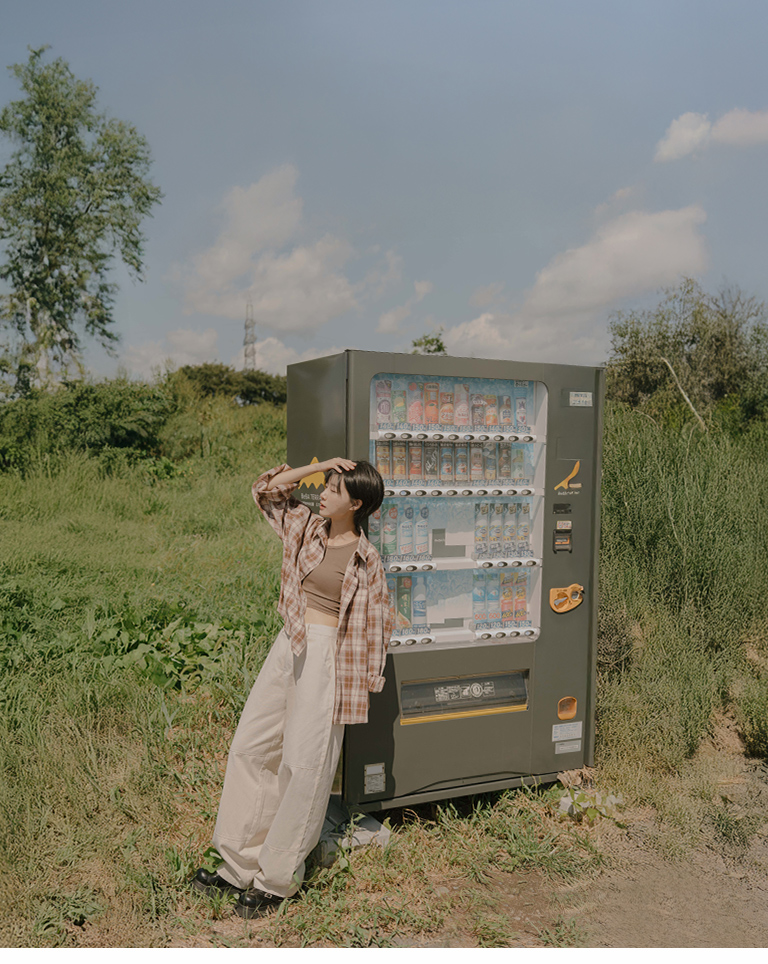 チェックデザイン長袖シャツ 2色展開