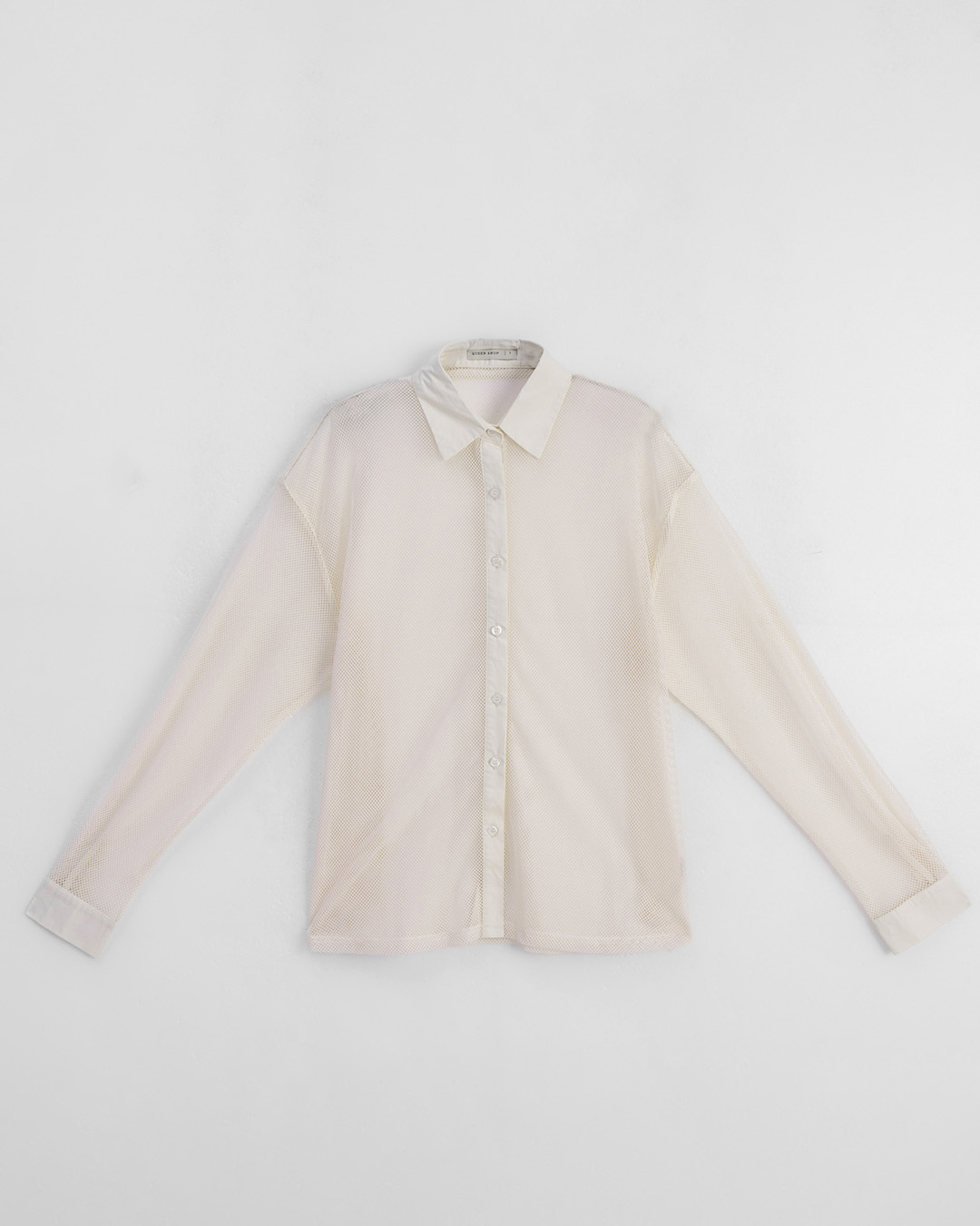 秋10尚未收到---透かしメッシュシャツ 3色展開