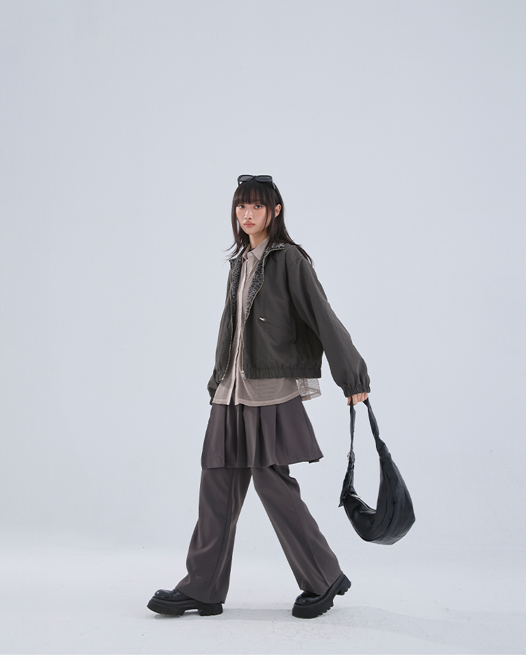 秋10尚未收到---透かしメッシュシャツ 3色展開