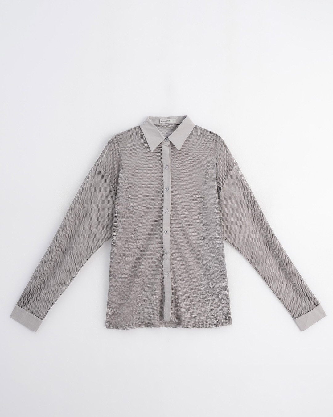 秋10尚未收到---透かしメッシュシャツ 3色展開