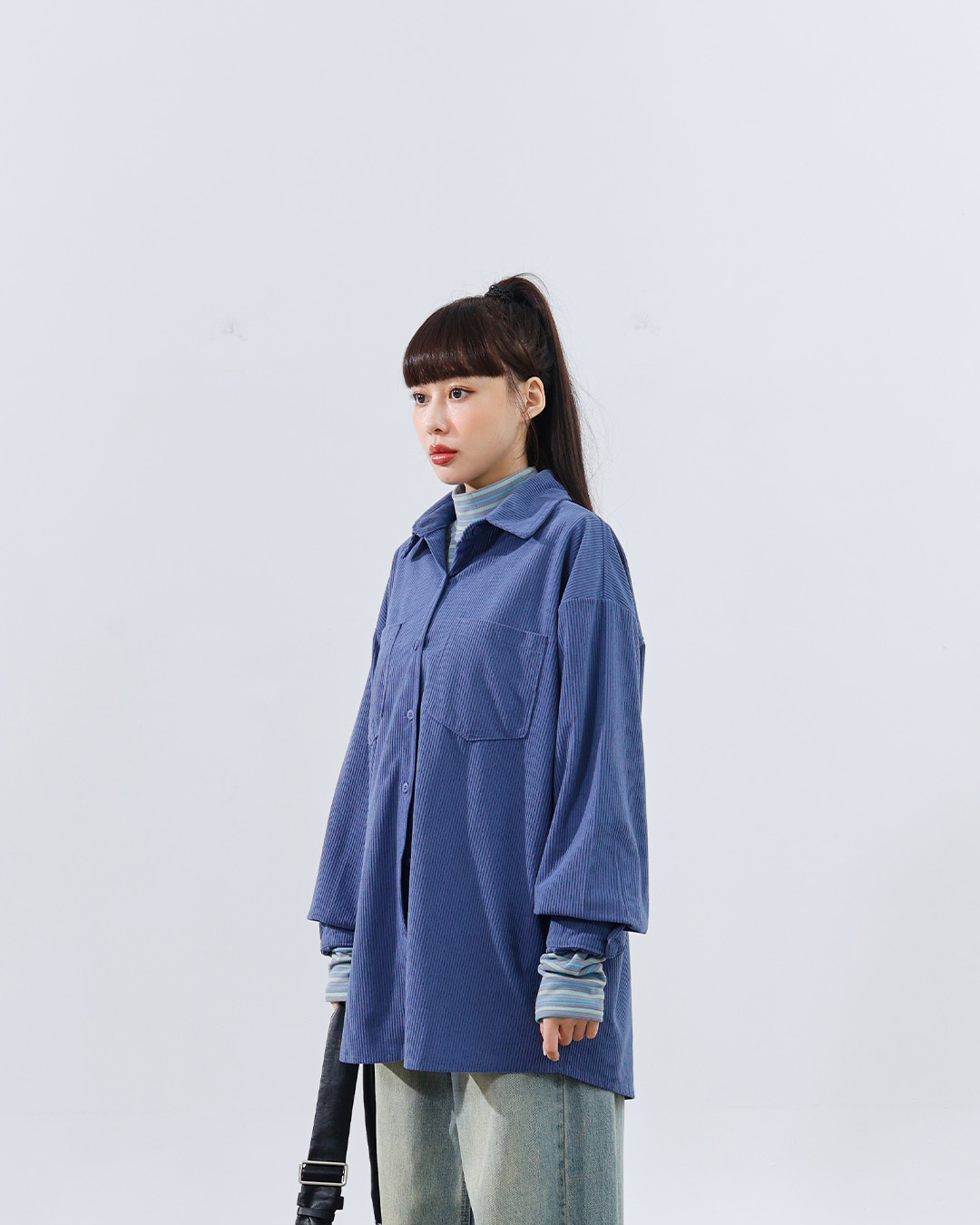 コーデュロイ長袖シャツ 3色展開