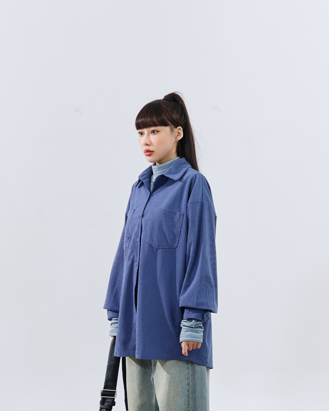 コーデュロイ長袖シャツ 3色展開